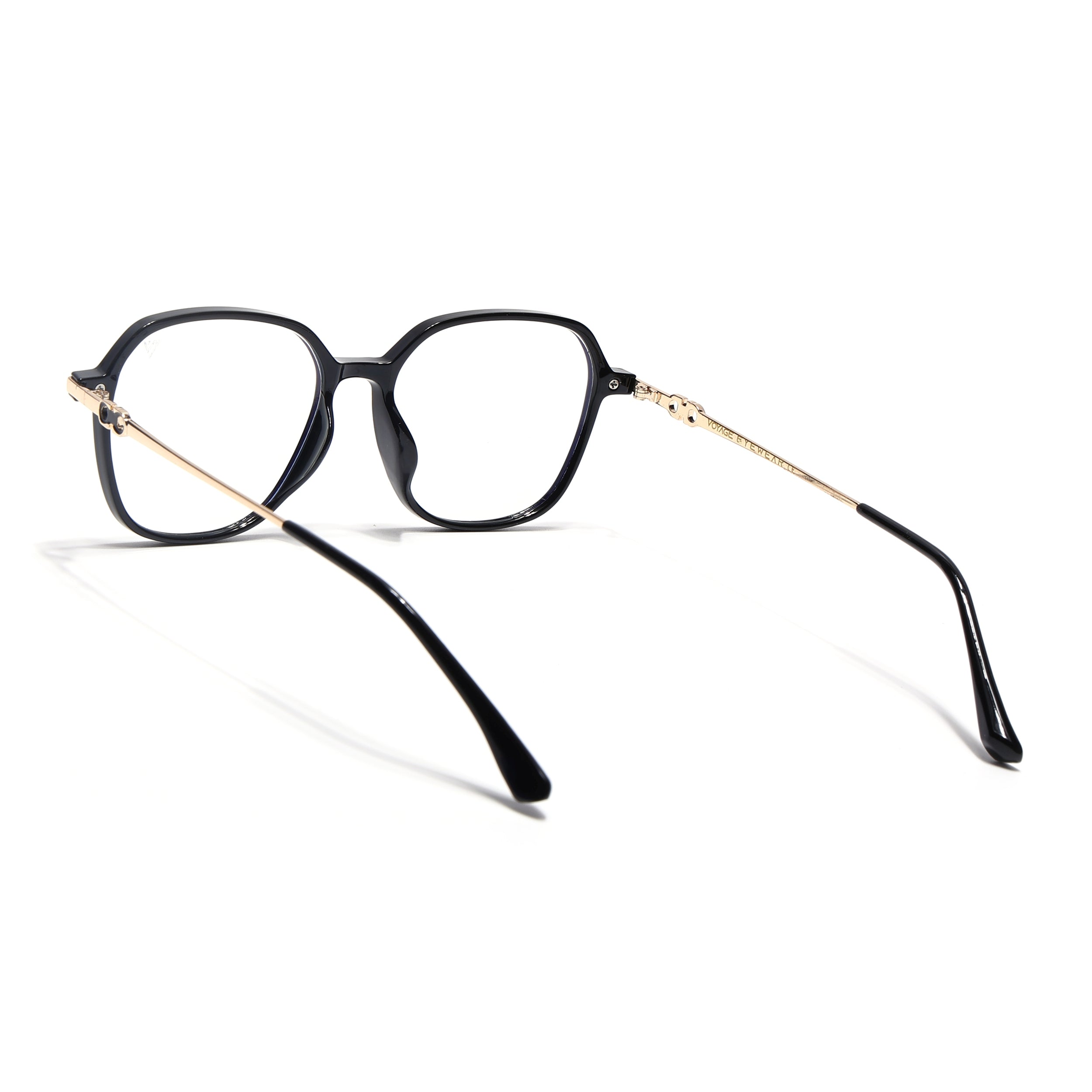 Voyage Glam Shine Black Square Eyeglasses for Men & Women (TR83036MG4834-C1)