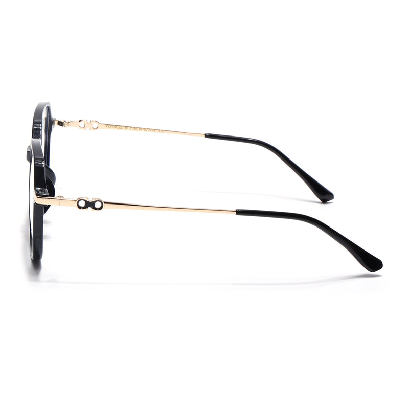Voyage Glam Shine Black Square Eyeglasses for Men & Women (TR83036MG4834-C1)