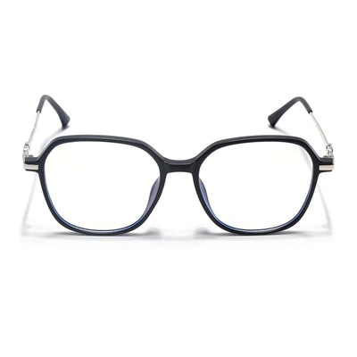Voyage Glam Matt Black Square Eyeglasses for Men & Women (TR83036MG4835-C2)