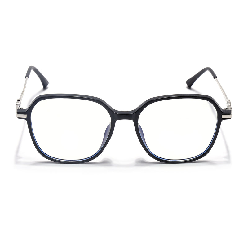 Voyage Glam Matt Black Square Eyeglasses for Men & Women (TR83036MG4835-C2)