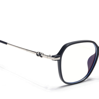 Voyage Glam Matt Black Square Eyeglasses for Men & Women (TR83036MG4835-C2)