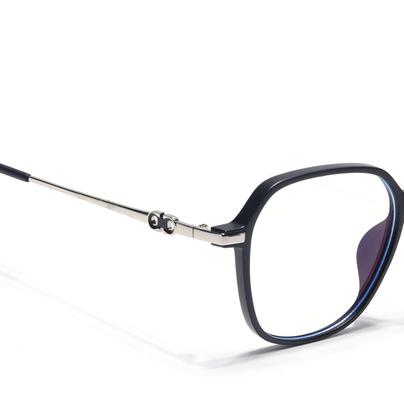 Voyage Glam Matt Black Square Eyeglasses for Men & Women (TR83036MG4835-C2)