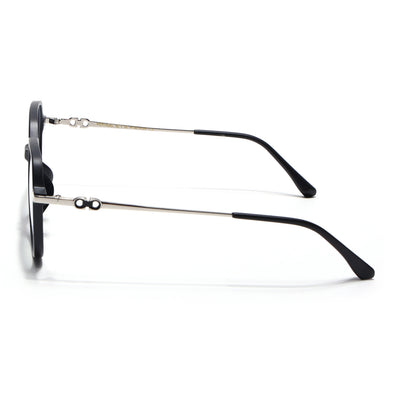 Voyage Glam Matt Black Square Eyeglasses for Men & Women (TR83036MG4835-C2)