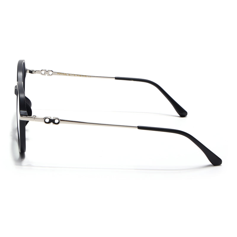 Voyage Glam Matt Black Square Eyeglasses for Men & Women (TR83036MG4835-C2)
