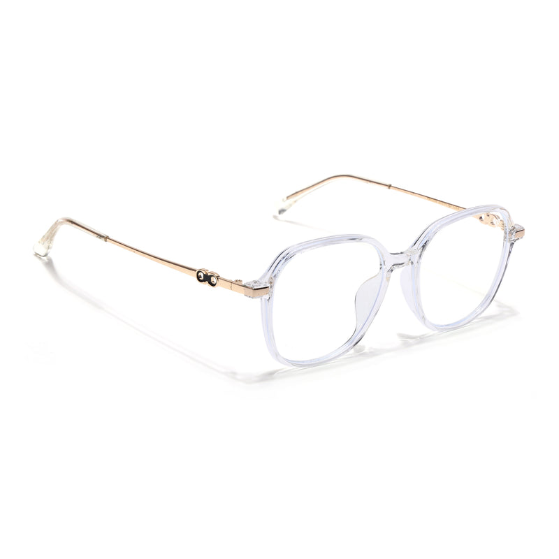 Voyage Glam Transparent Square Eyeglasses for Men & Women (TR83036MG4836-C3)