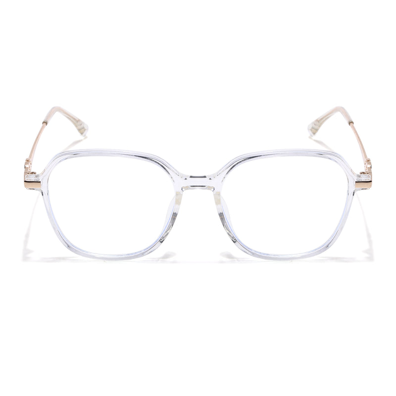 Voyage Glam Transparent Square Eyeglasses for Men & Women (TR83036MG4836-C3)