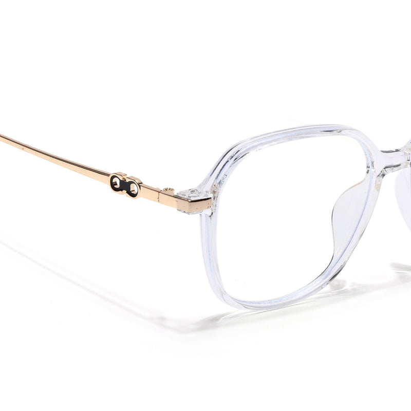 Voyage Glam Transparent Square Eyeglasses for Men & Women (TR83036MG4836-C3)