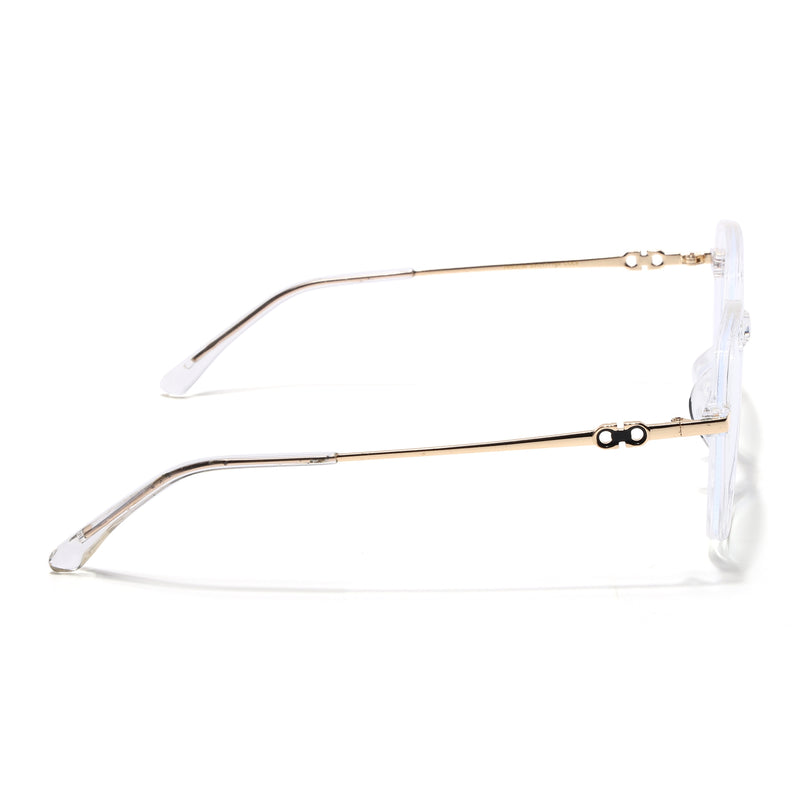 Voyage Glam Transparent Square Eyeglasses for Men & Women (TR83036MG4836-C3)