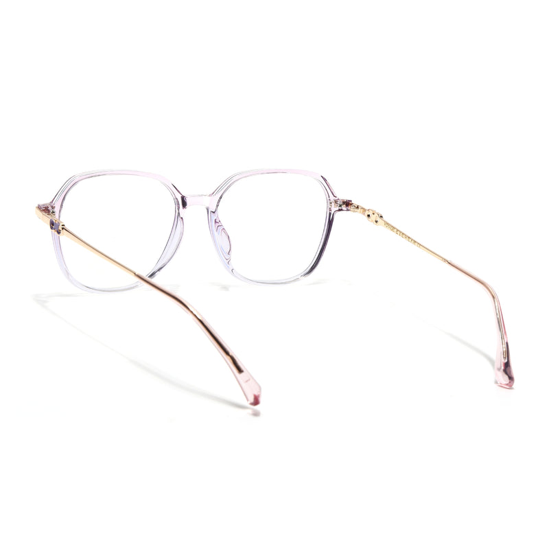 Voyage Glam Transparent Purple Square Eyeglasses for Men & Women (TR83036MG4839-C6)