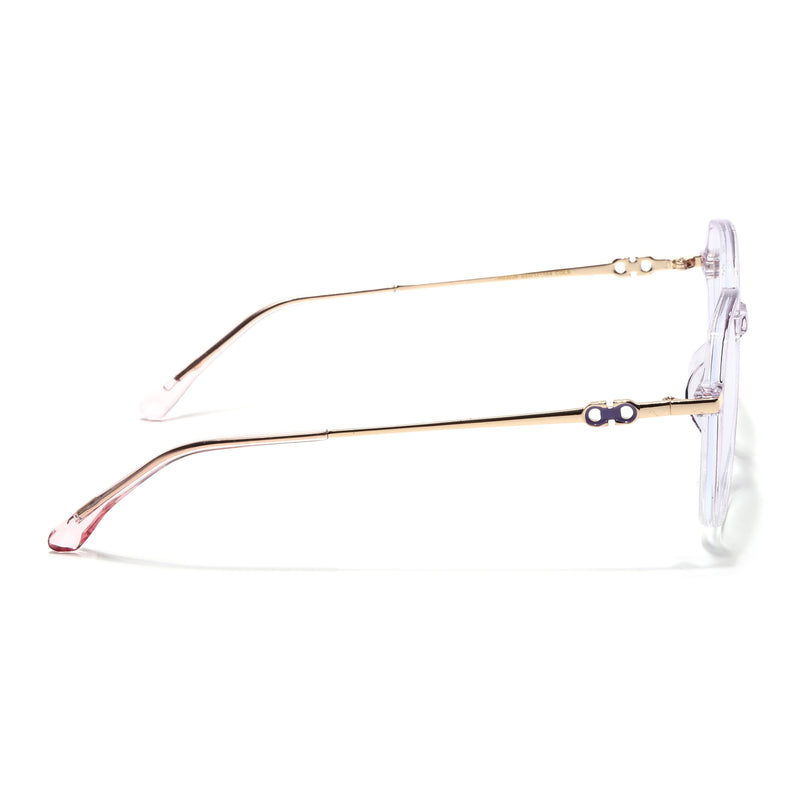 Voyage Glam Transparent Purple Square Eyeglasses for Men & Women (TR83036MG4839-C6)