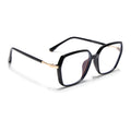 Voyage Glam Shine Black Square Eyeglasses for Men & Women (TR83040MG4683-C1)