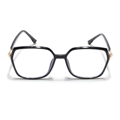Voyage Glam Shine Black Square Eyeglasses for Men & Women (TR83040MG4683-C1)