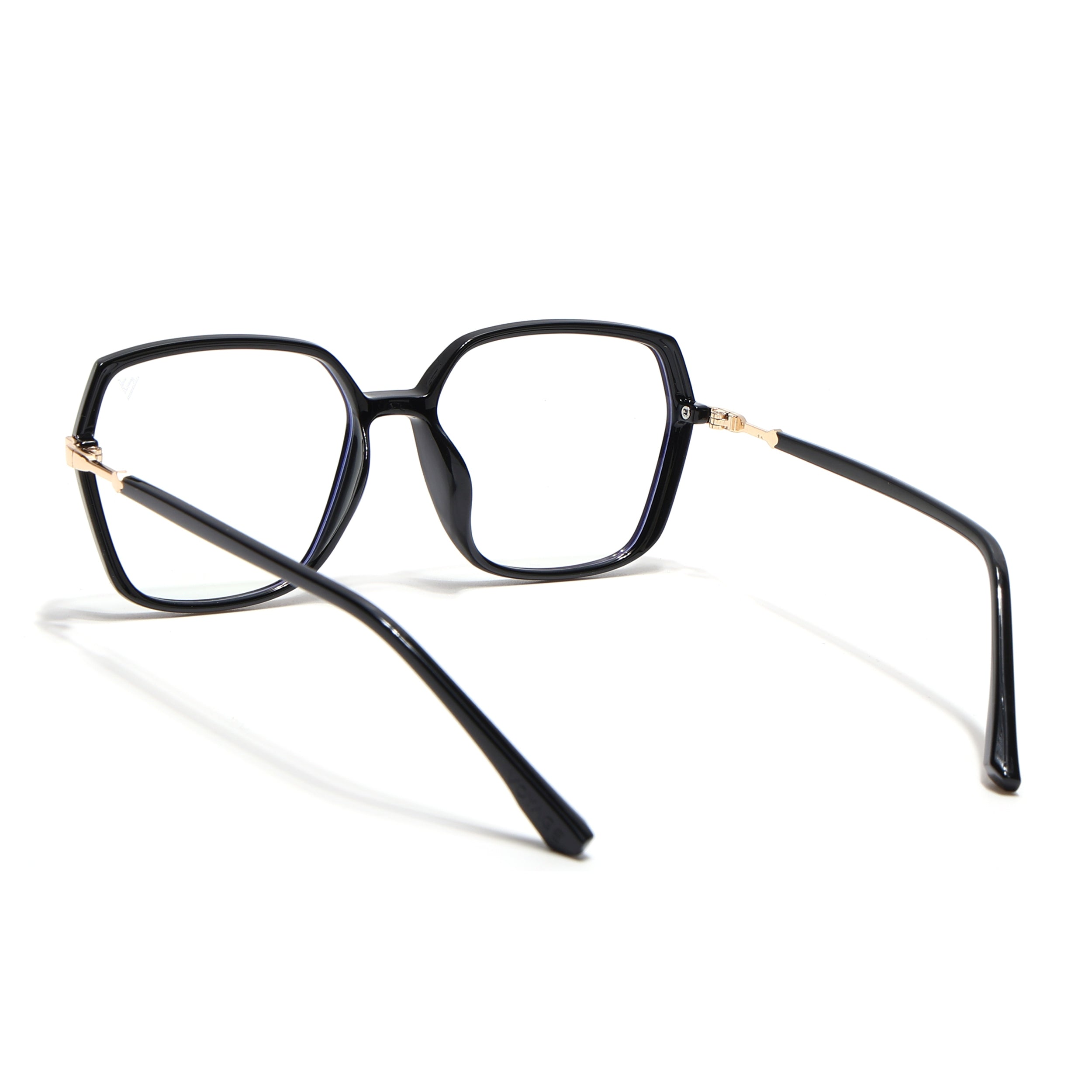 Voyage Glam Shine Black Square Eyeglasses for Men & Women (TR83040MG4683-C1)