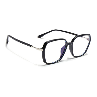 Voyage Glam Matt Black Square Eyeglasses for Men & Women (TR83040MG4684-C4)