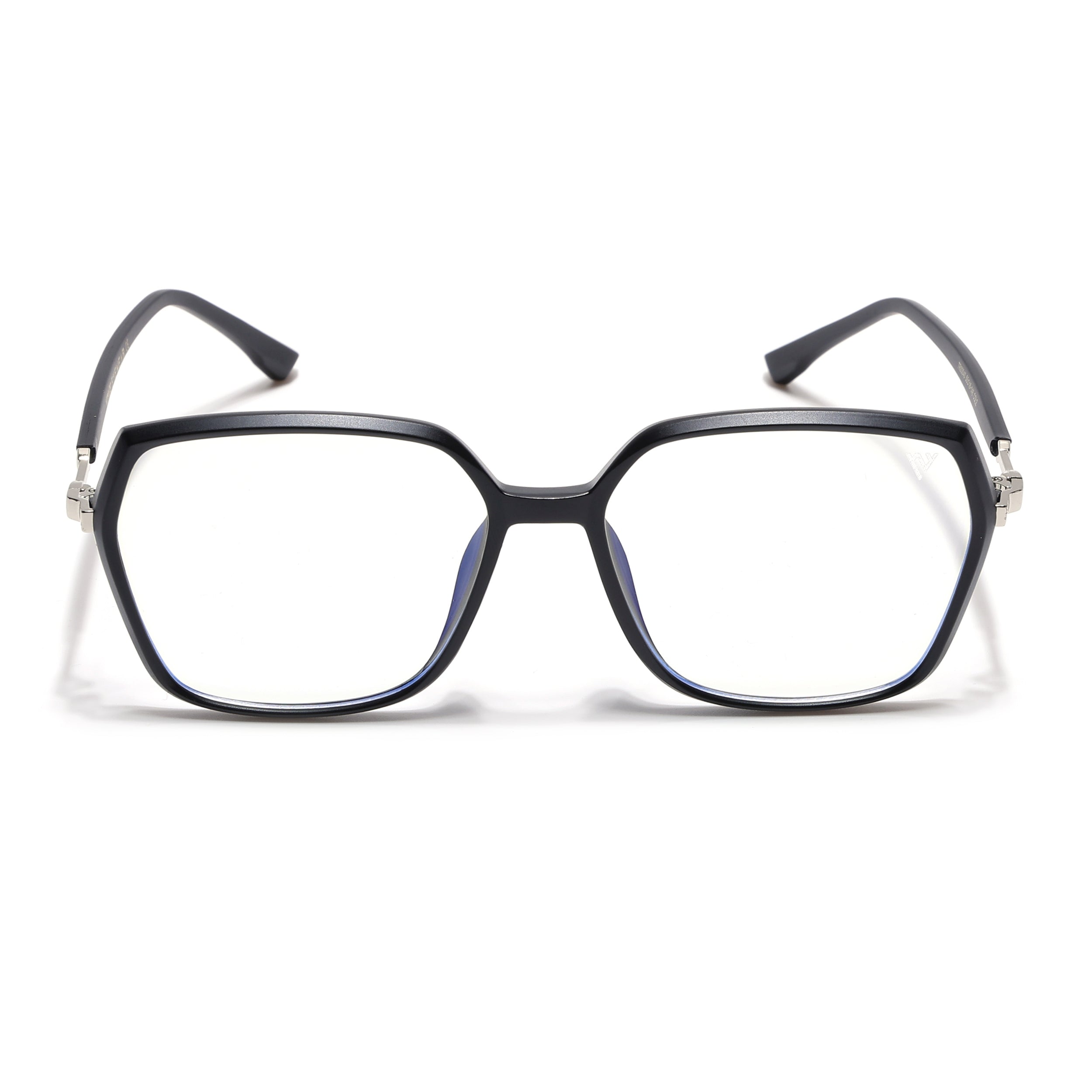 Voyage Glam Matt Black Square Eyeglasses for Men & Women (TR83040MG4684-C4)