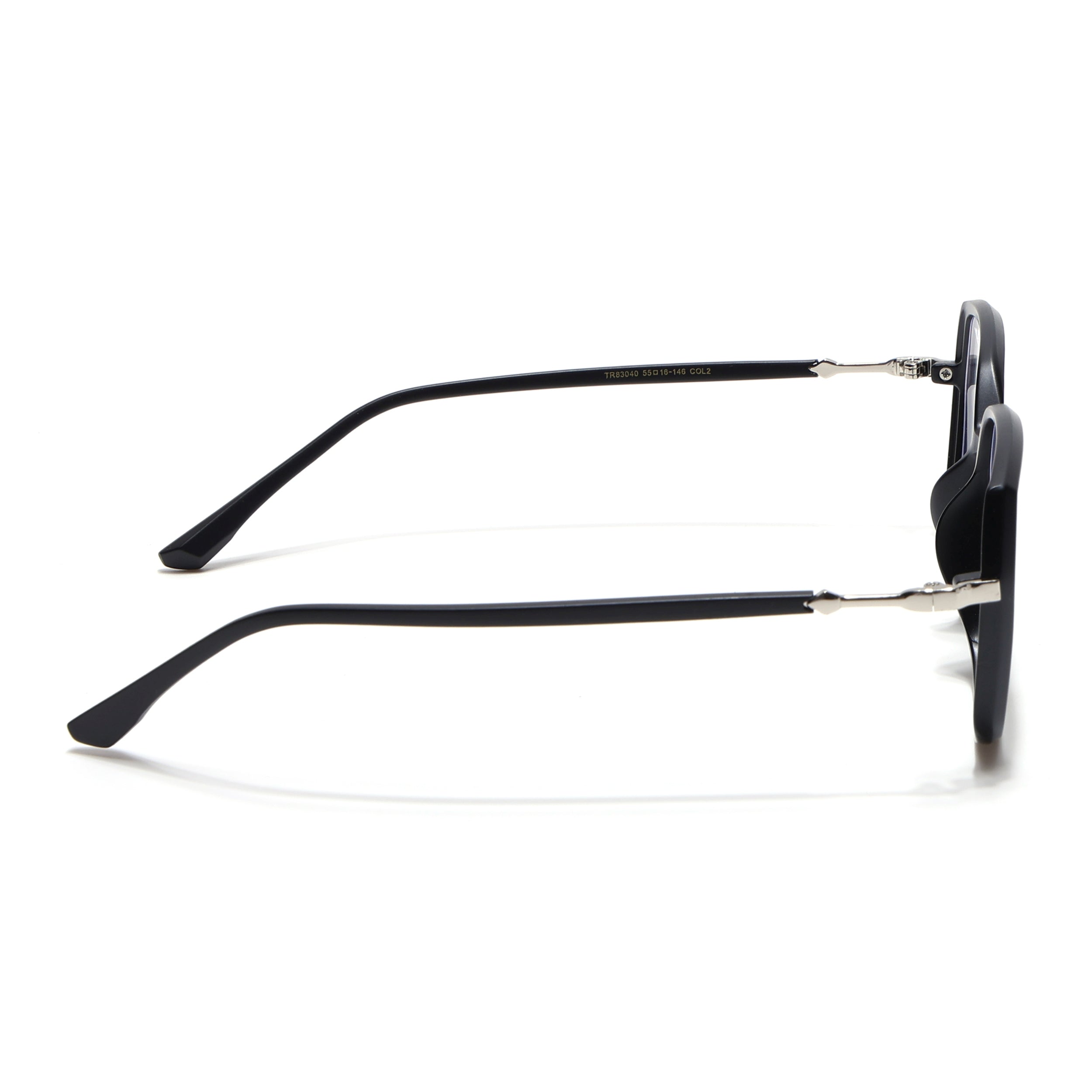 Voyage Glam Matt Black Square Eyeglasses for Men & Women (TR83040MG4684-C4)