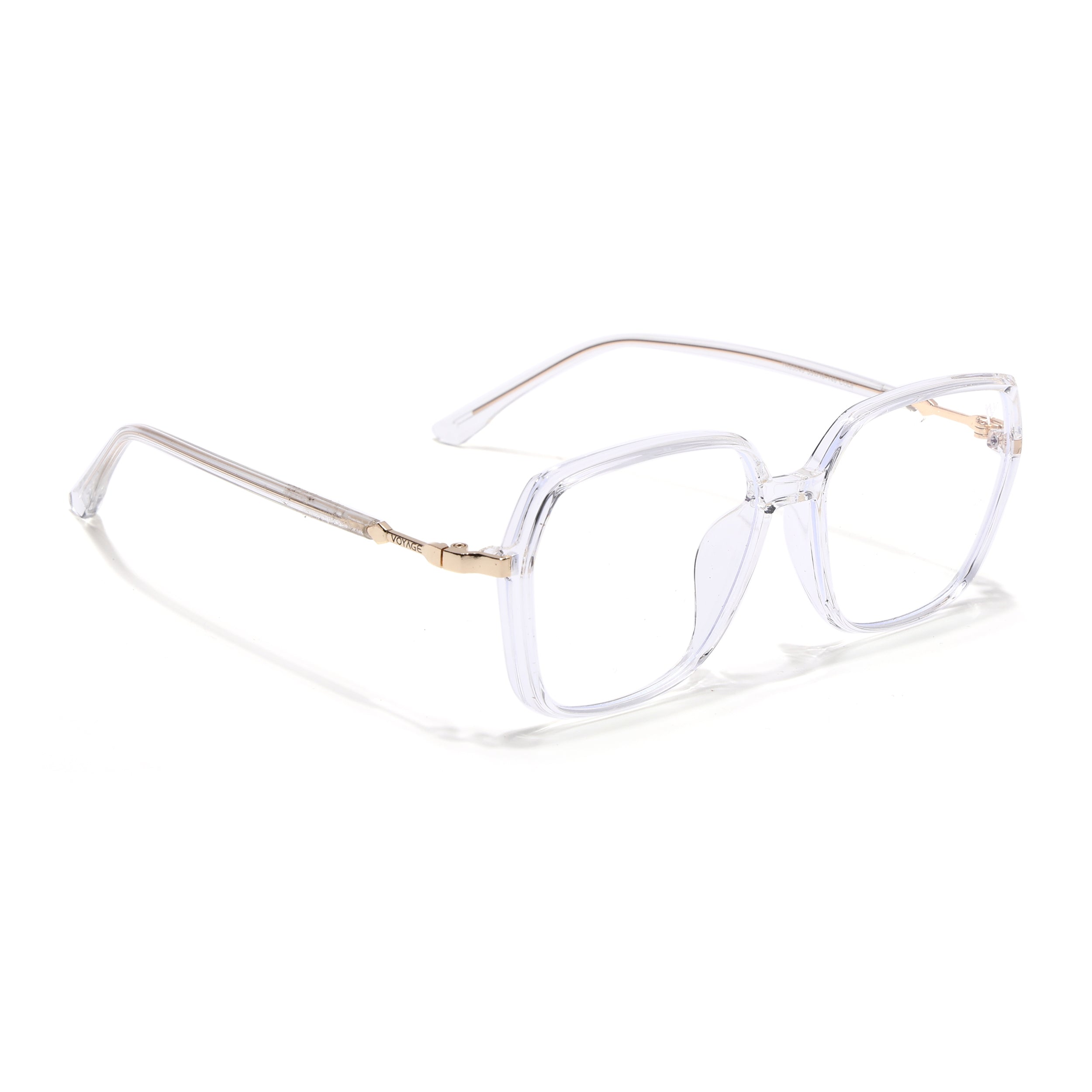 Voyage Glam Transparent Square Eyeglasses for Men & Women (TR83040MG4685-C5)