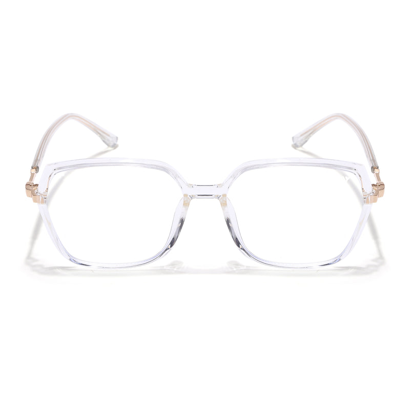 Voyage Glam Transparent Square Eyeglasses for Men & Women (TR83040MG4685-C5)