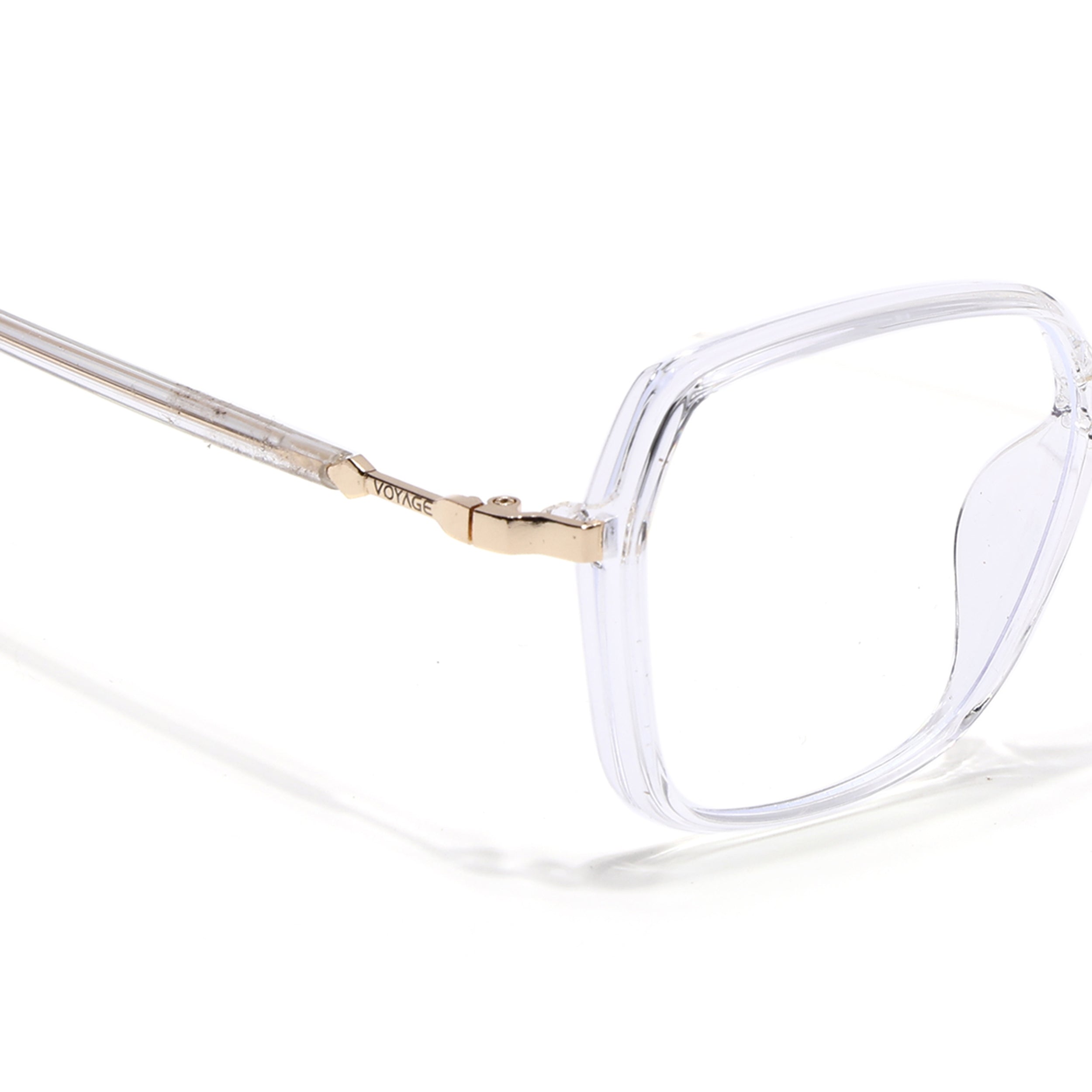 Voyage Glam Transparent Square Eyeglasses for Men & Women (TR83040MG4685-C5)