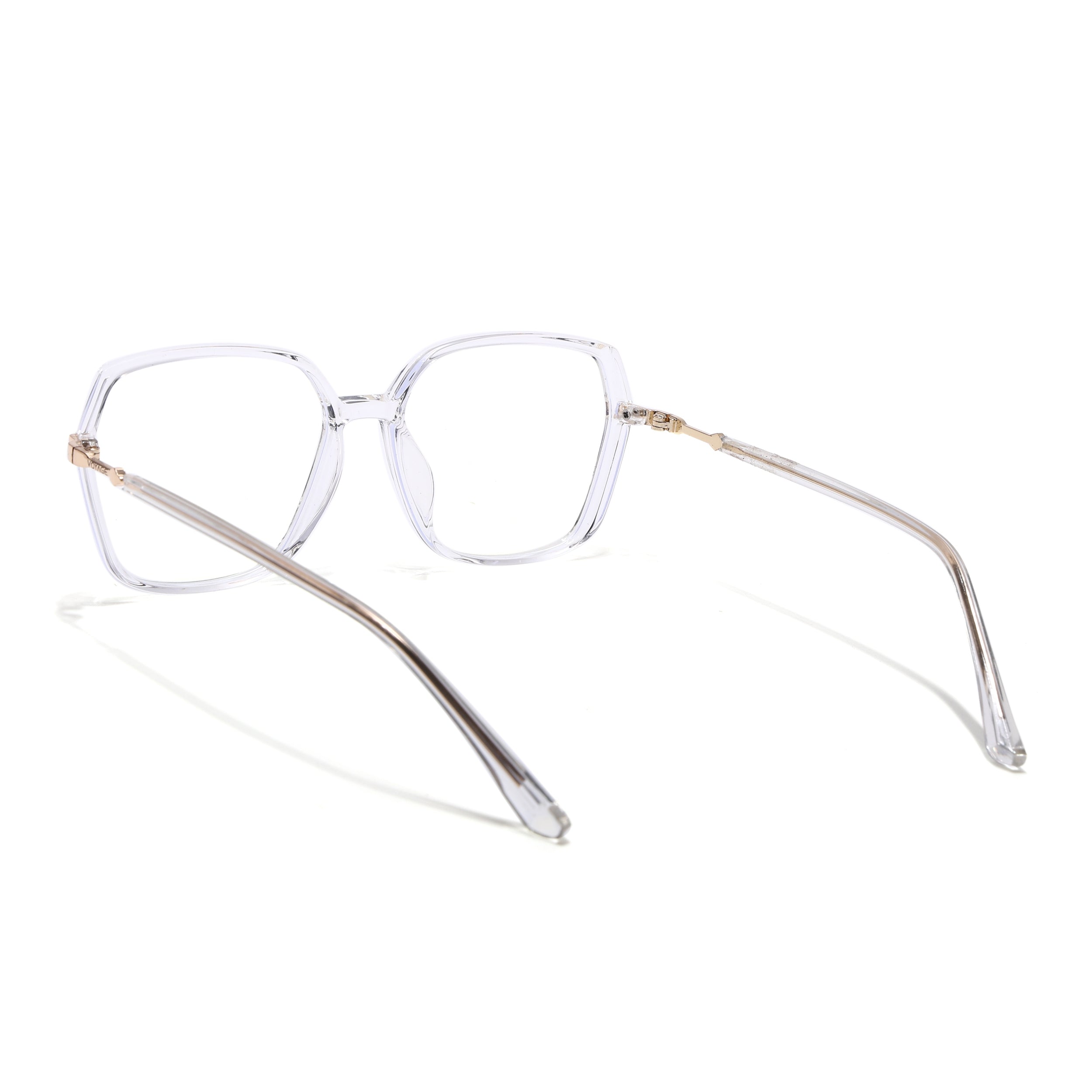 Voyage Glam Transparent Square Eyeglasses for Men & Women (TR83040MG4685-C5)