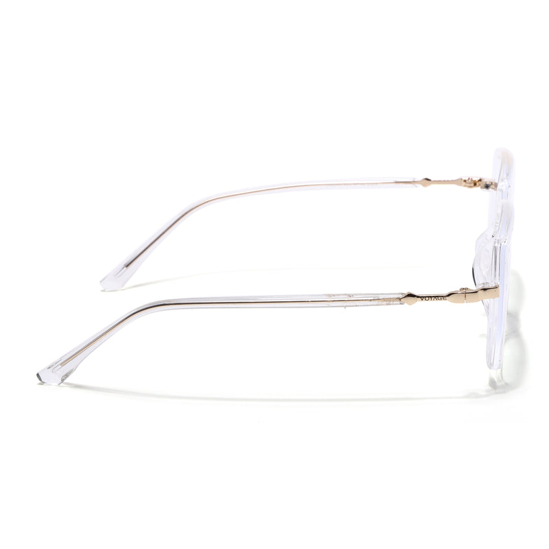 Voyage Glam Transparent Square Eyeglasses for Men & Women (TR83040MG4685-C5)