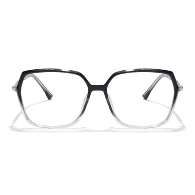 Voyage Glam Black & Clear Square Eyeglasses for Men & Women (TR83040MG5840-C7)