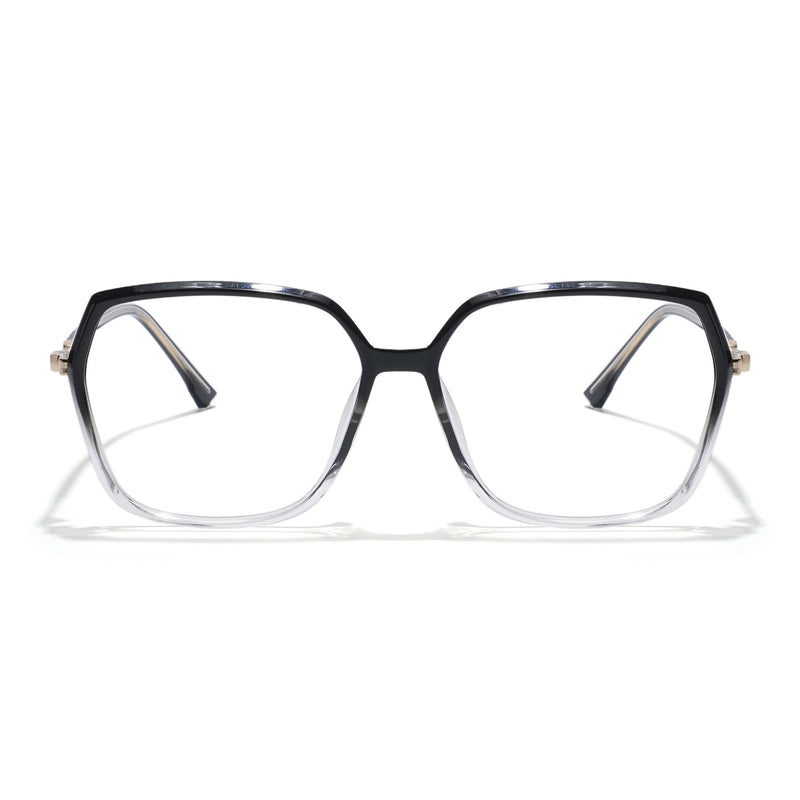 Voyage Glam Black & Clear Square Eyeglasses for Men & Women (TR83040MG5840-C7)