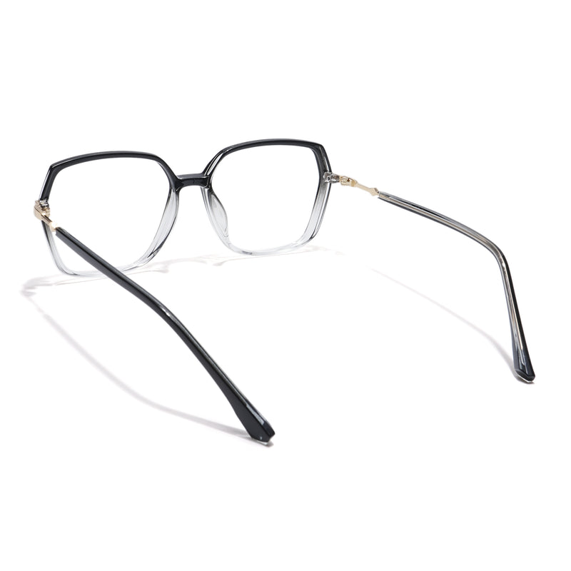 Voyage Glam Black & Clear Square Eyeglasses for Men & Women (TR83040MG5840-C7)