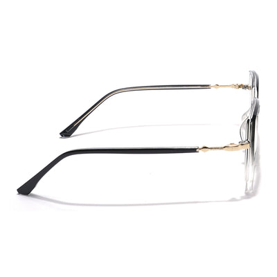 Voyage Glam Black & Clear Square Eyeglasses for Men & Women (TR83040MG5840-C7)