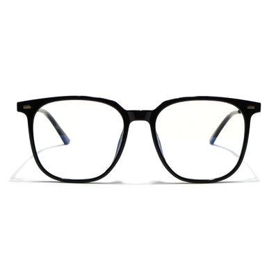 Voyage Shine Black Square Eyeglasses for Men & Women (TR83041MG4840-C1)