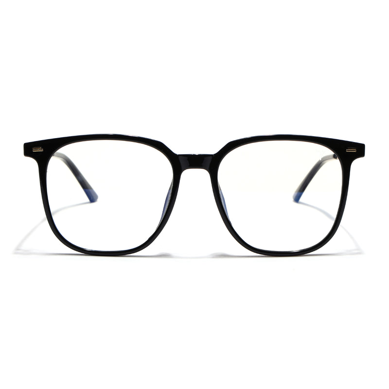 Voyage Shine Black Square Eyeglasses for Men & Women (TR83041MG4840-C1)