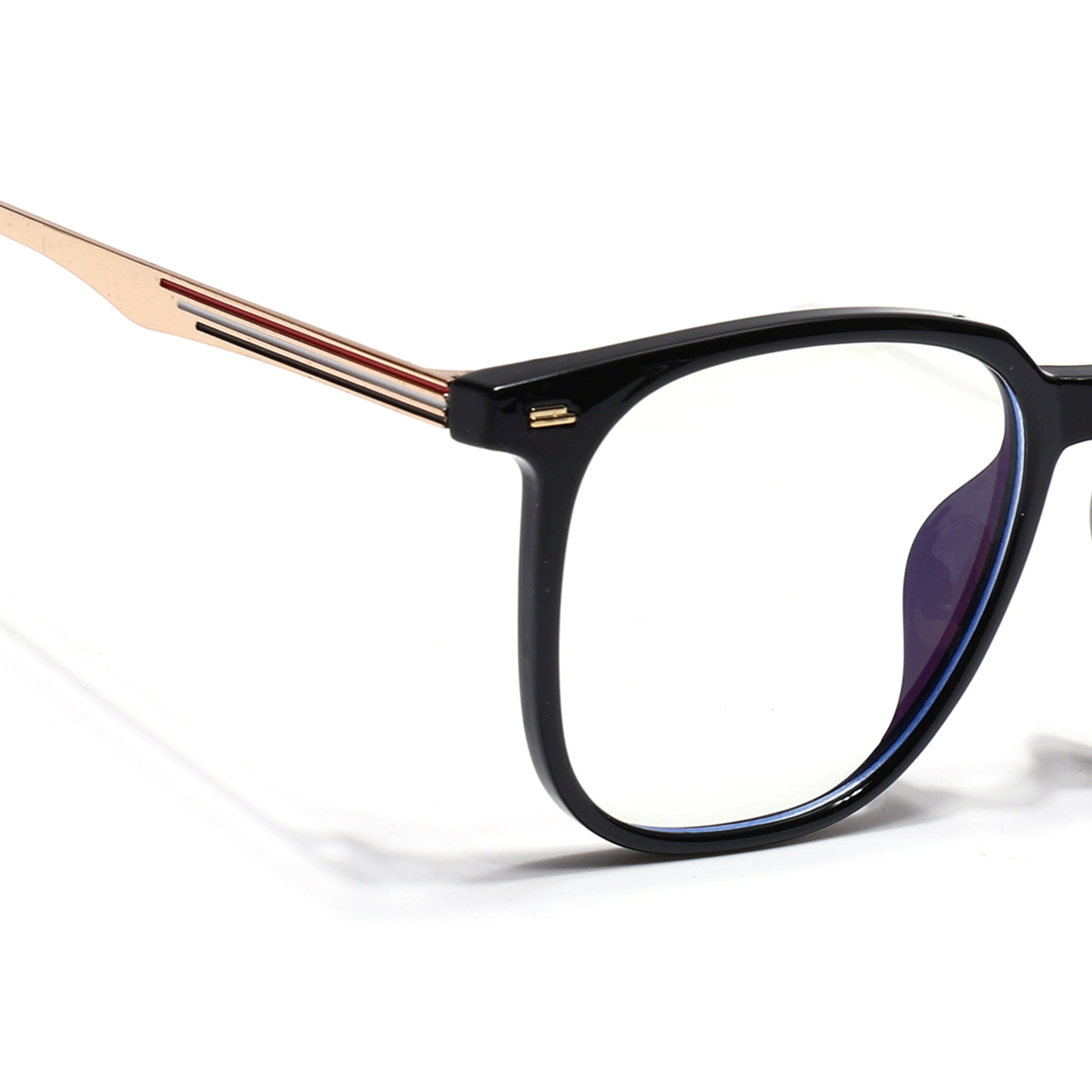 Voyage Shine Black Square Eyeglasses for Men & Women (TR83041MG4840-C1)