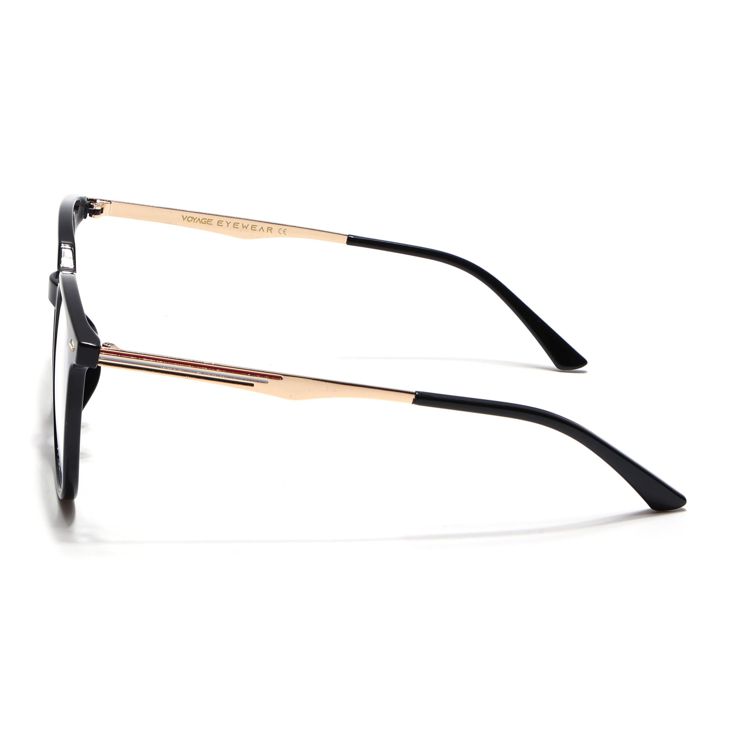 Voyage Shine Black Square Eyeglasses for Men & Women (TR83041MG4840-C1)