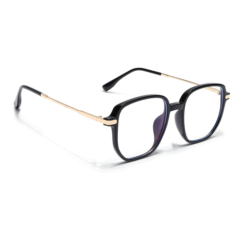 Voyage Black Square Eyeglasses for Men & Women (TR83054MG4966-C1)