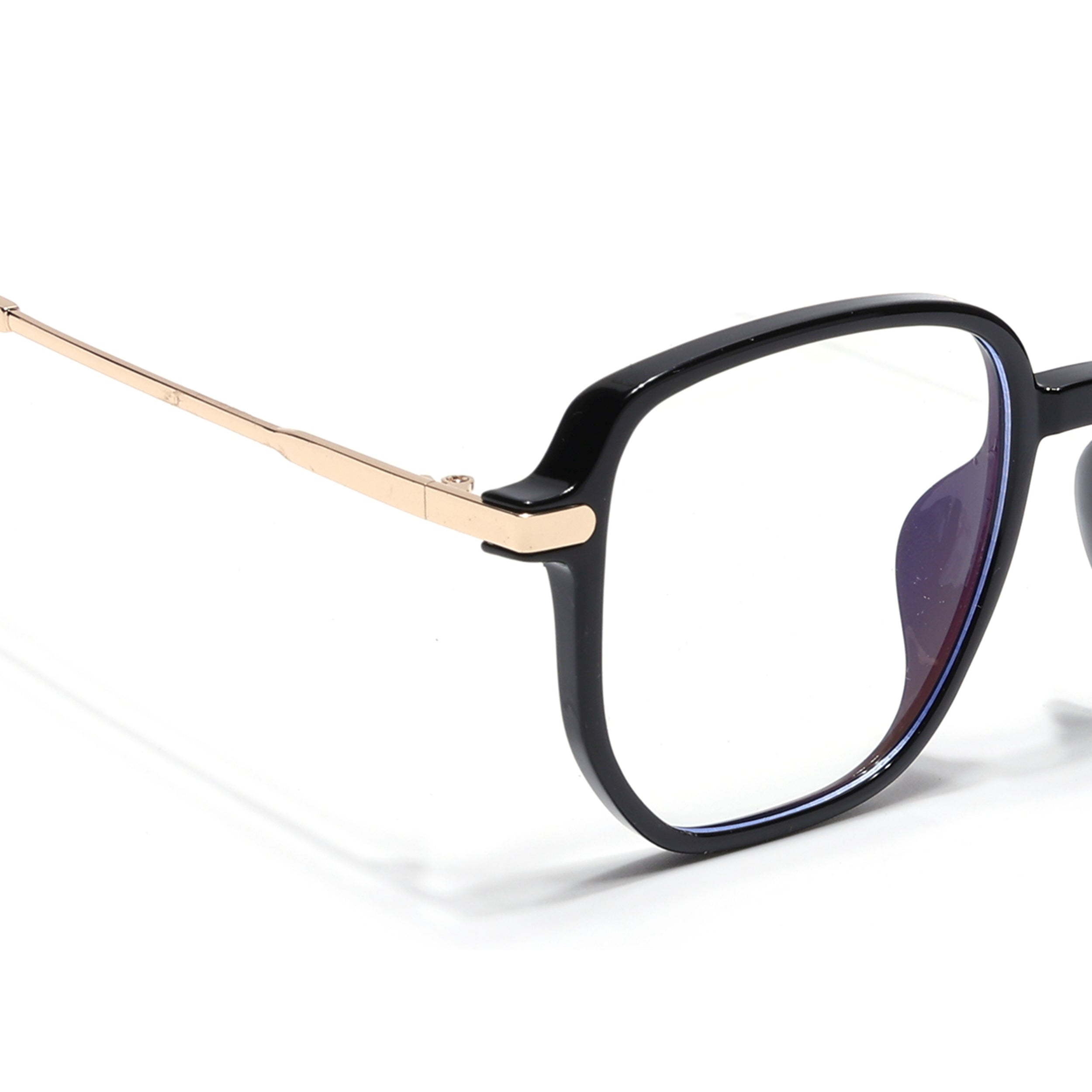 Voyage Black Square Eyeglasses for Men & Women (TR83054MG4966-C1)