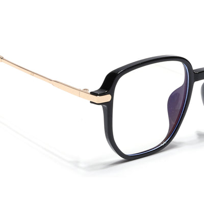 Voyage Black Square Eyeglasses for Men & Women (TR83054MG4966-C1)