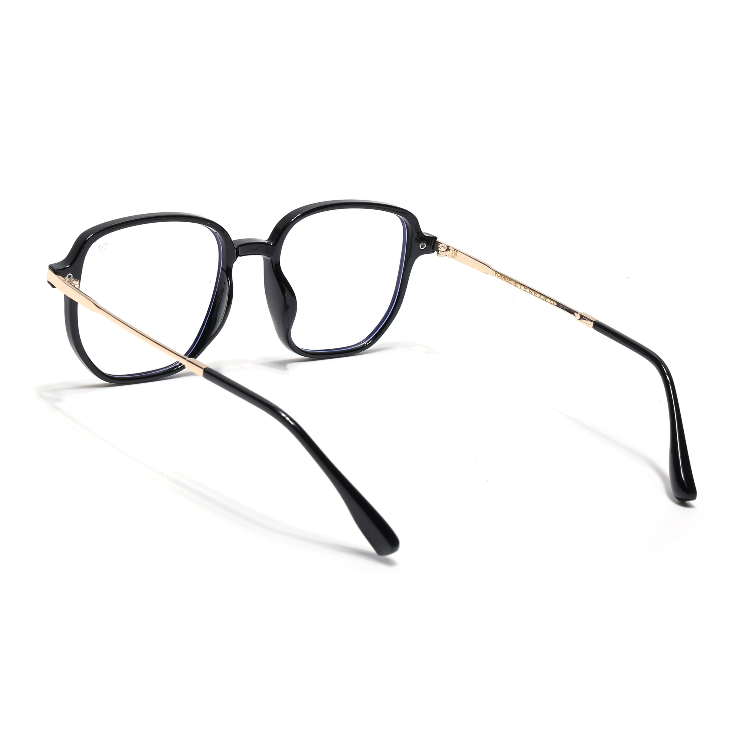 Voyage Black Square Eyeglasses for Men & Women (TR83054MG4966-C1)