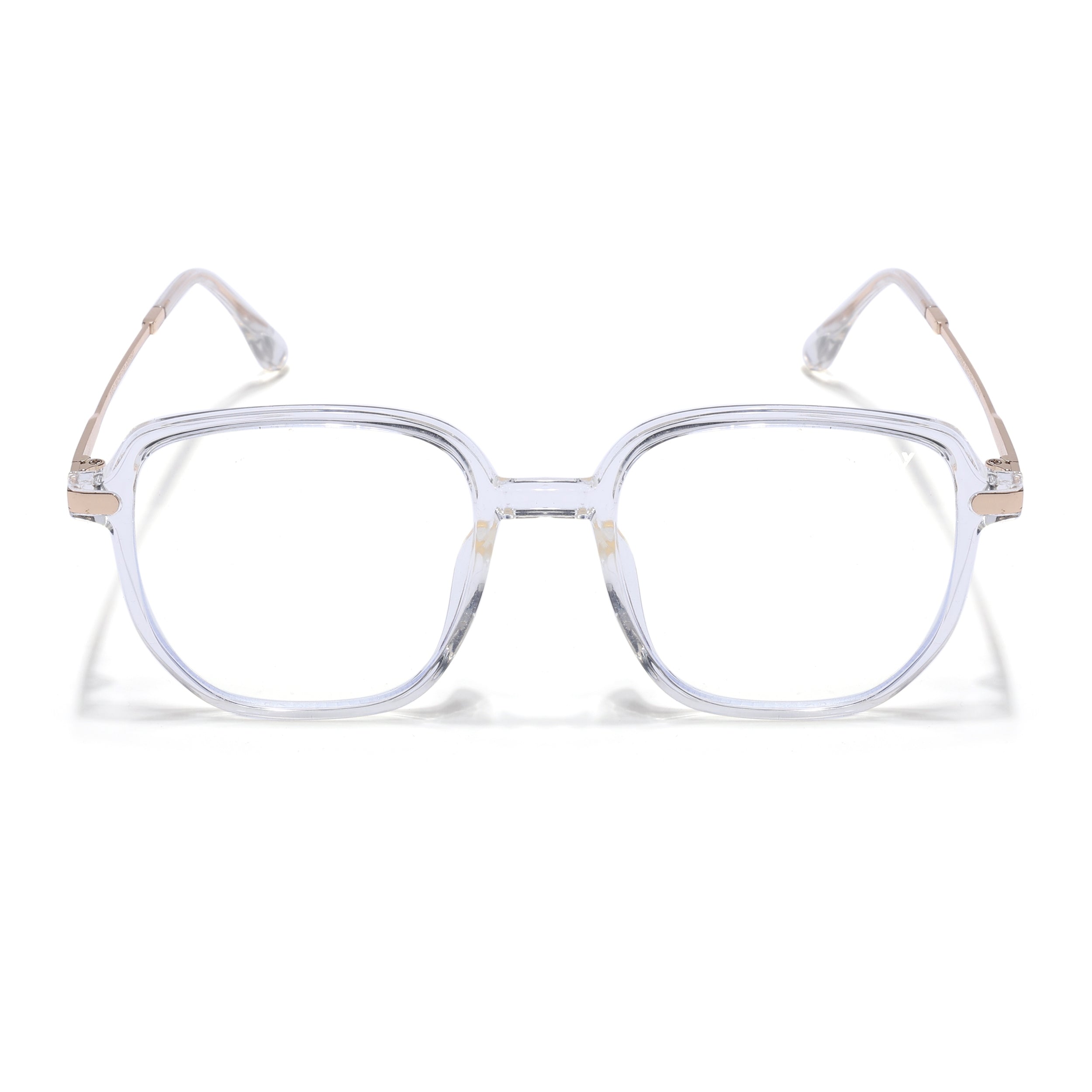 Voyage Transparent Square Eyeglasses for Men & Women (TR83054MG4968-C3)