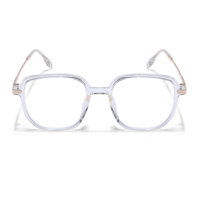 Voyage Transparent Square Eyeglasses for Men & Women (TR83054MG4968-C3)