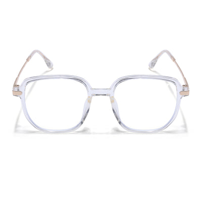 Voyage Transparent Square Eyeglasses for Men & Women (TR83054MG4968-C3)