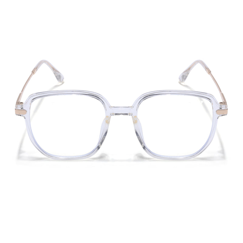 Voyage Transparent Square Eyeglasses for Men & Women (TR83054MG4968-C3)