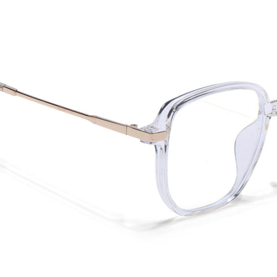 Voyage Transparent Square Eyeglasses for Men & Women (TR83054MG4968-C3)
