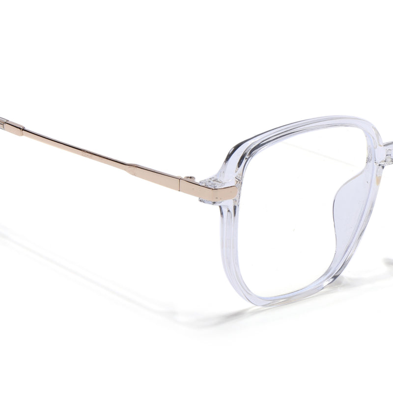 Voyage Transparent Square Eyeglasses for Men & Women (TR83054MG4968-C3)
