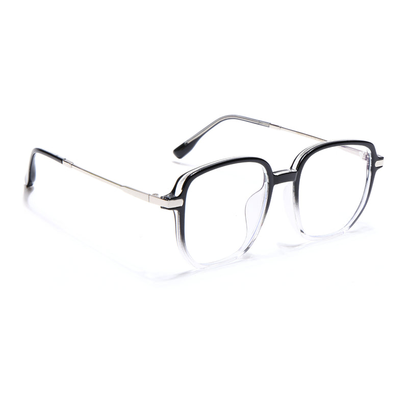 Voyage Black & Clear Square Eyeglasses for Men & Women (TR83054MG4969-C4)