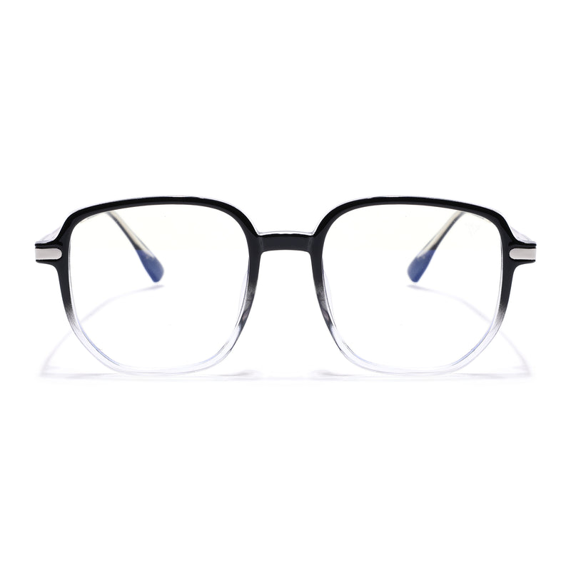 Voyage Black & Clear Square Eyeglasses for Men & Women (TR83054MG4969-C4)