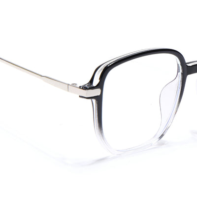 Voyage Black & Clear Square Eyeglasses for Men & Women (TR83054MG4969-C4)