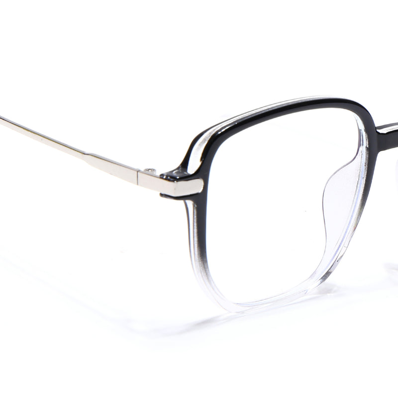 Voyage Black & Clear Square Eyeglasses for Men & Women (TR83054MG4969-C4)