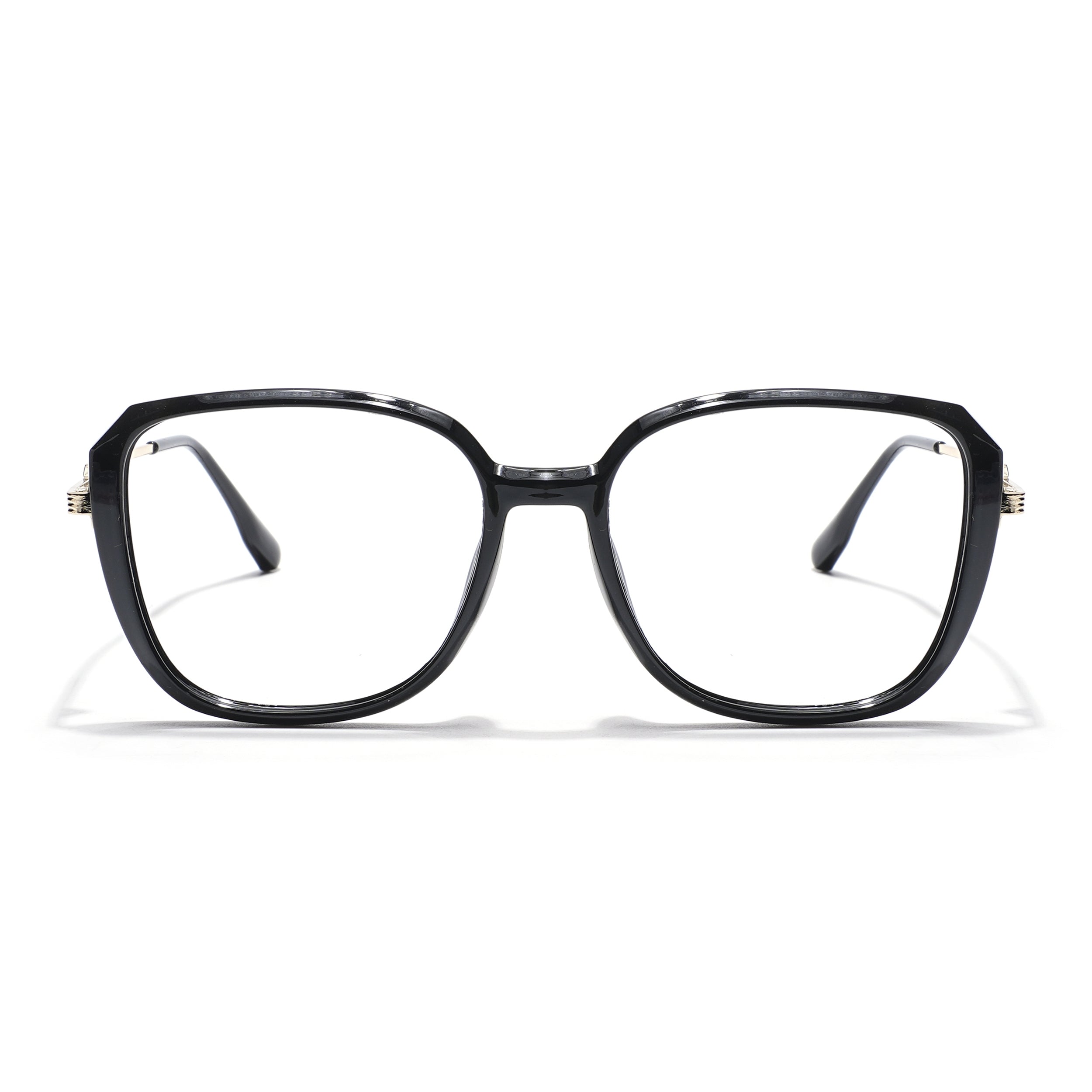 Voyage Black Square Eyeglasses for Men & Women (TR83061MG5839-C1)