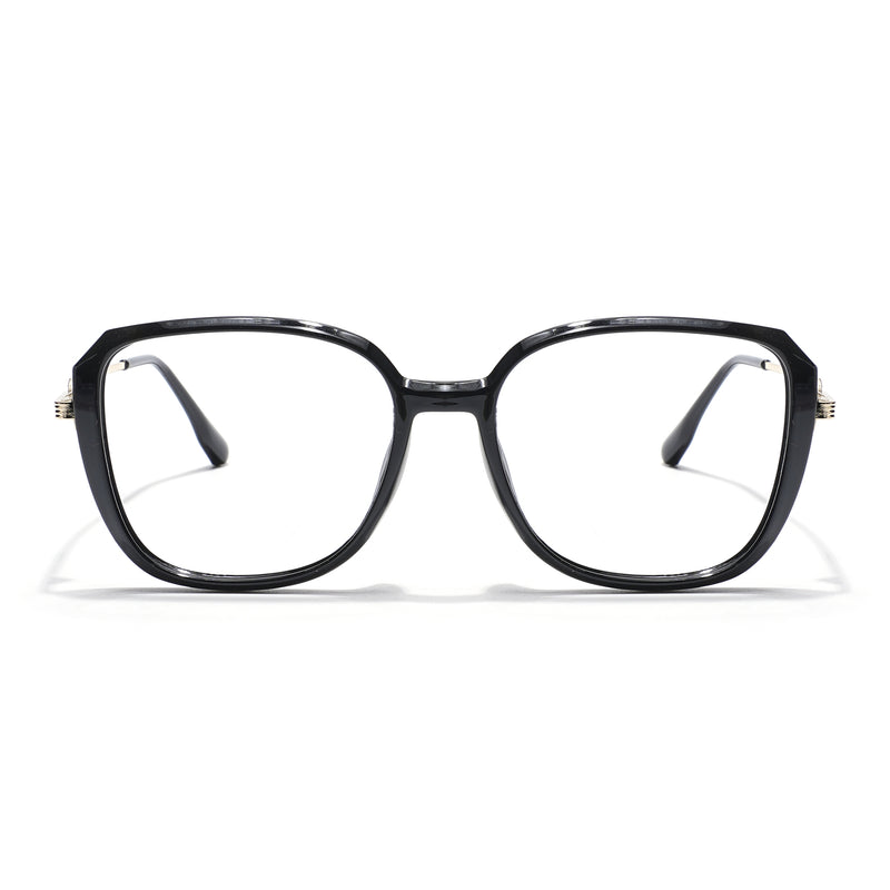 Voyage Black Square Eyeglasses for Men & Women (TR83061MG5839-C1)