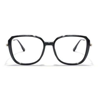 Voyage Black Square Eyeglasses for Men & Women (TR83061MG5839-C1)